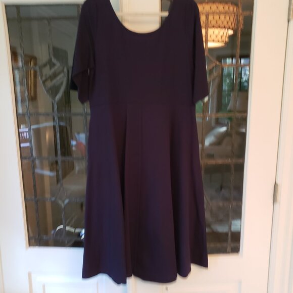 City Chic purple fit & flare Dress - Picture 3 of 8